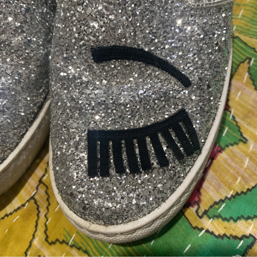Chiara Ferragni Flirting Glitter Slip-On Sneakers - Picture 4 of 13